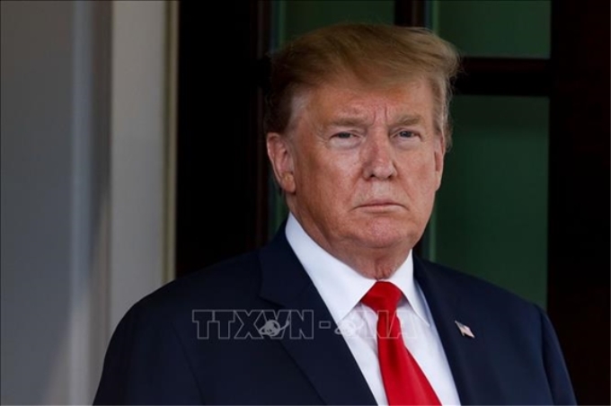 Tổng thống Mỹ Donald Trump tại Nhà Trắng ở Washington D.C, Mỹ ngày 26/4. (Ảnh: THX/TTXVN)