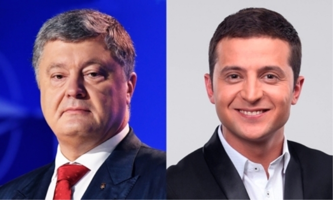 Tổng thống Poroshenko hiện đang đứng thứ hai sau ứng cử viên Vladimir Zelensky.