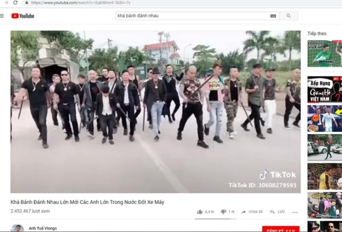 Hình ảnh "đậm chất giang hồ" của "Khá Bảnh" trên YouTube. (Ảnh chụp màn hình)