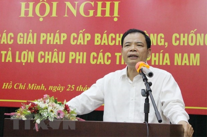 Bộ trưởng Bộ Nông nghiệp và Phát triển nông thôn Nguyễn Xuân Cường phát biểu khai mạc hội nghị. (Ảnh: TTXVN)