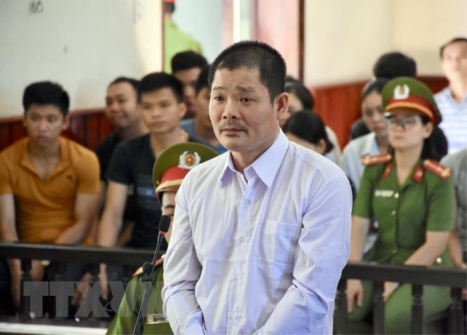 Bị cáo Lê Quốc Bình tại phiên tòa xét xử sơ thẩm. (Ảnh: TTXVN)