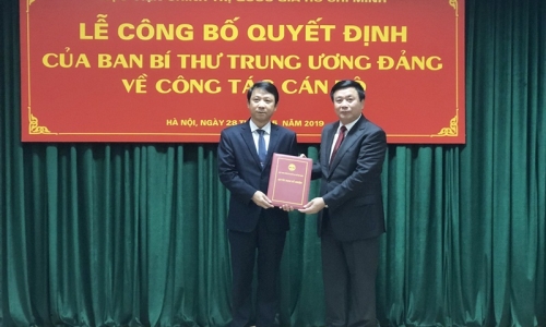 Bổ nhiệm chức vụ Phó Giám đốc Học viện Chính trị quốc gia Hồ Chí Minh