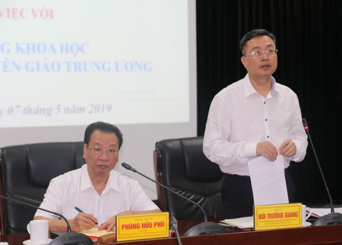 Tiến sĩ Bùi Trường Giang: Trong thời gian tới, sẽ tăng cường chất lượng công tác đề xuất và lập kế hoạch nghiên cứu khoa học của Hội đồng Khoa học Ban Tuyên giáo Trung ương