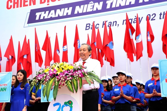 Bộ trưởng Quốc phòng Trung Quốc, Thượng tướng Ngụy Phượng Hòa phát biểu tại Đối thoại Shangri-La lần thứ 18 ở Singapore ngày 2/6. (Ảnh: AFP/TTXVN)