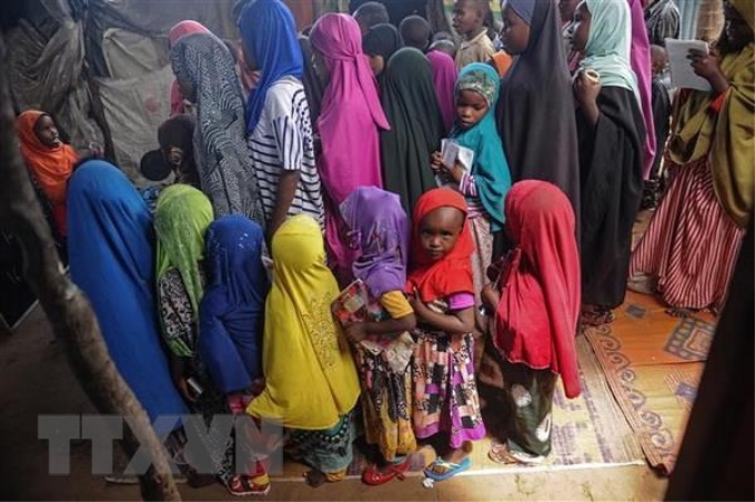 Trẻ em Somalia tại một trại tị nạn ở Mogadishu. (Nguồn: AFP/TTXVN)