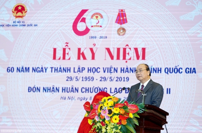 Thủ tướng Nguyễn Xuân Phúc: Giáo trình, tài liệu của Học viện Hành chính quốc gia phải thực sự là cẩm nang tri thức quản lý đối với mọi cán bộ, công chức. (Ảnh: VGP)