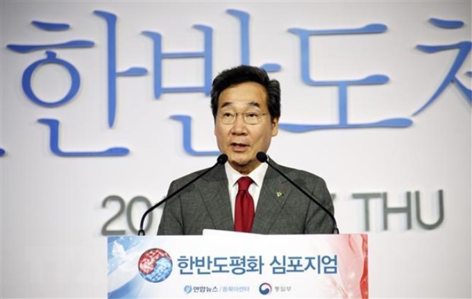 Thủ tướng Hàn Quốc Lee Nak-yon trong bài phát biểu tại Seoul ngày 27/6/2019. (Ảnh: Yonhap/TTXVN)