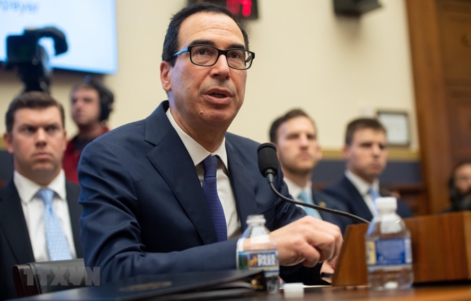 Bộ trưởng Tài chính Mỹ Steven Mnuchin. (Ảnh: AFP/TTXVN)