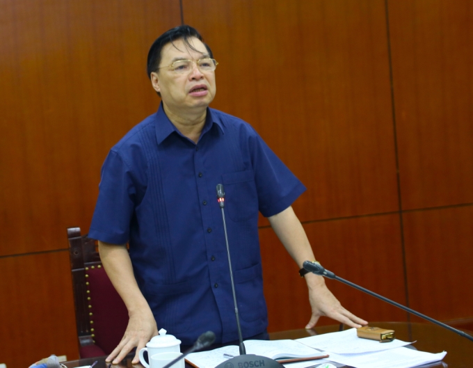 Đồng chí Lê Mạnh Hùng, Phó Trưởng ban Tuyên giáo Trung ương phát biểu tại hội nghị (Ảnh: TA)