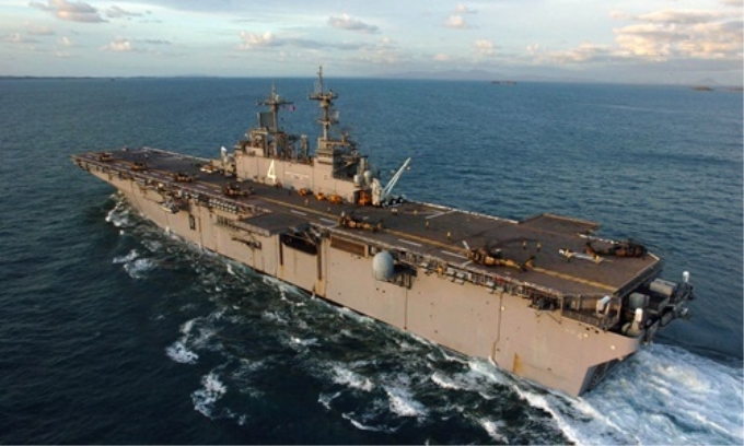 Tàu đổ bộ USS Boxer của hải quân Mỹ. (Ảnh: Navy Times).