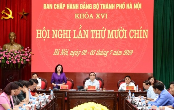 Hội nghị lần thứ 19 Ban Chấp hành Đảng bộ TP Hà Nội.