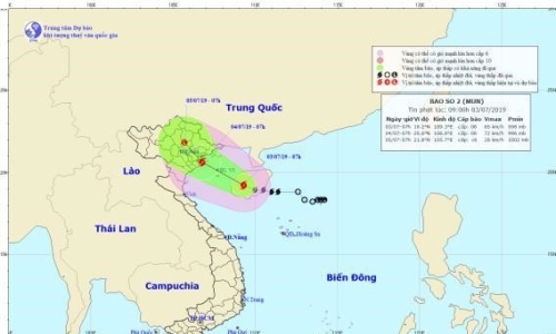 Bão số 2 gây mưa to đến rất to, cảnh báo lũ quét tại Bắc Bộ