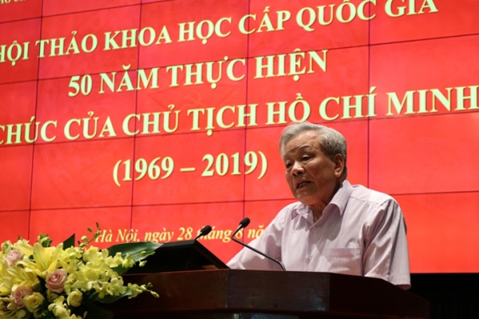 Đồng chí Nguyễn Túc: Trung ương Mặt trận Tổ quốc Việt Nam thực hiện các chương trình Mặt trận về đại đoàn kết dân tộc do các đại hội đề ra theo Di chúc.