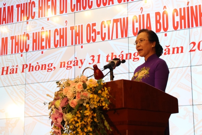 Đồng chí Nguyễn Thị Nghĩa: Hải Phòng đã phát huy vai trò một cực tăng trưởng quan trọng của vùng kinh tế động lực phía Bắc.