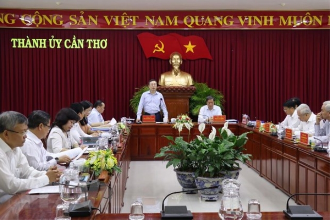 Quang cảnh buổi làm việc. (Ảnh: Ngọc Thiện/TTXVN)