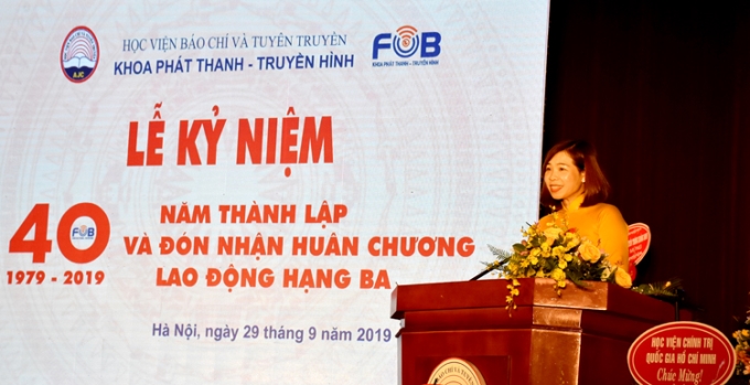 PGS.TS Nguyễn Thị Trường Giang phát biểu tại buổi lễ
