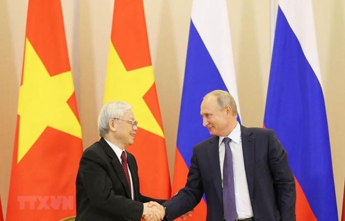 Tổng Bí thư Nguyễn Phú Trọng và Tổng thống V. Putin tại Sochi, tháng 9/2018.