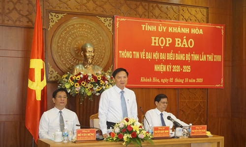 Đại hội Đại biểu Đảng bộ tỉnh Khánh Hòa sẽ diễn ra từ ngày 12 - 14/10/2020