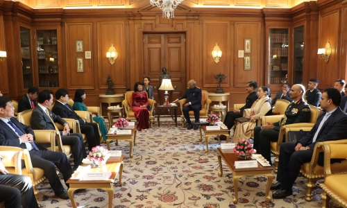 Phó Chủ tịch nước hội kiến với Tổng thống Ấn Độ