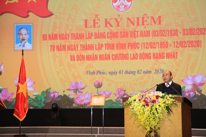 Thủ tướng Chính phủ Nguyễn Xuân Phúc phát biểu tại buổi lễ. Ảnh PV