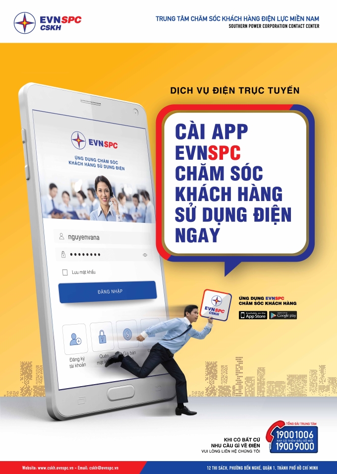 Ngành điện lực khuyến khích khách hàng cài đặt các ứng dụng chăm sóc khách hàng để thực hiện giao dịch trực tuyến