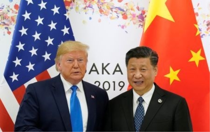 Tổng thống Mỹ Donald Trump và Chủ tịch Trung Quốc Tập Cận Bình tại cuộc gặp ở Osaka, Nhật Bản hồi năm 2019. (Nguồn: Reuters)