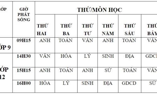 Học sinh lớp 9 và lớp 12 ở Hà Nội học trên truyền hình từ 9/3