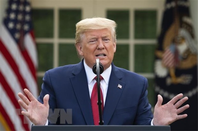 Tổng thống Mỹ Donald Trump tại cuộc họp báo ở Washington, DC, Mỹ. (Nguồn: AFP/TTXVN)