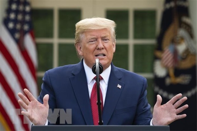 Tổng thống Mỹ Donald Trump tại cuộc họp báo ở Washington, DC, Mỹ. (Nguồn: AFP/TTXVN)