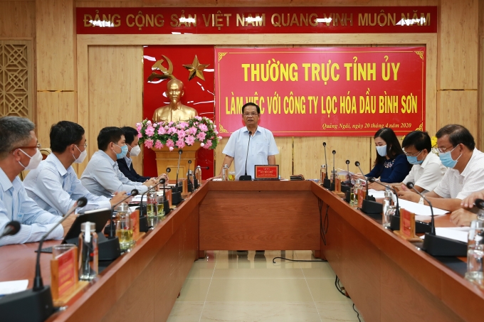 Bí thư Tỉnh ủy Quảng Ngãi Lê Viết Chữ phát biểu chỉ đạo