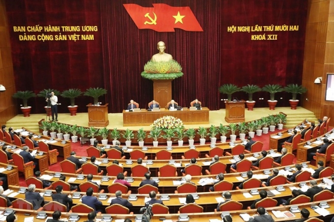 Quang cảnh Hội nghị lần thứ 12 Ban Chấp hành Trung ương Đảng Khóa XII. (Ảnh minh họa: TTXVN).