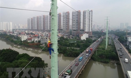 Hoàn thành 70% khối lượng công trình đường dây 220kV Cát Lái-Tân Cảng