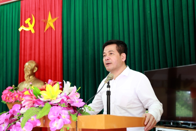 Đồng chí Nguyễn Hồng Diên, Uỷ viên Trung ương Đảng, Phó Trưởng Ban Tuyên giáo Trung ương phát biểu tại chương trình. (Ảnh: TA)