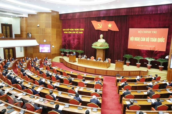 Toàn cảnh Hội nghị cán bộ toàn quốc Tổng Bí thư, Chủ tịch nước Nguyễn Phú Trọng chủ trì Hội nghị