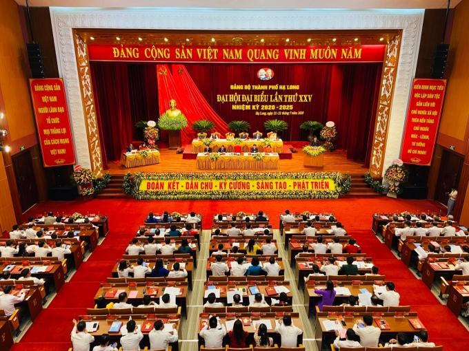 Đại hội Đại biểu Đảng bộ TP Hạ Long lần thứ XXV, nhiệm kỳ 2020-2025. Ảnh: Trung tâm Truyền thông tỉnh