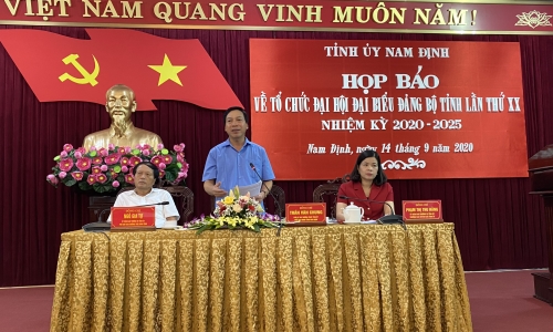 Đại hội đại biểu Đảng bộ tỉnh Nam Định lần thứ XX diễn ra từ ngày 23-26/9