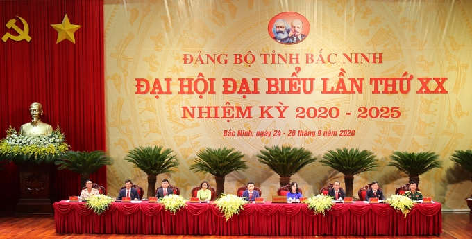 Phiên họp trù bị Đại hội Đảng bộ tỉnh Bắc Ninh lần thứ XX, nhiệm kỳ 2020 - 2025 diễn ra chiều 24/9. (Ảnh: TA)