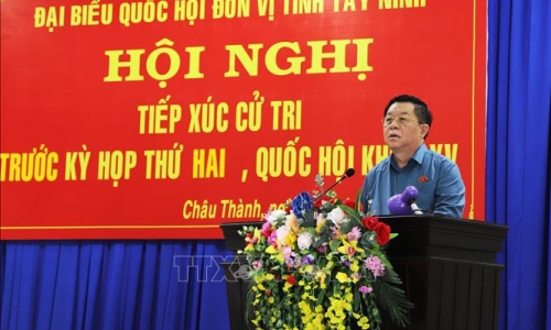 Trưởng ban Tuyên giáo Trung ương tiếp xúc cử tri tại Tây Ninh