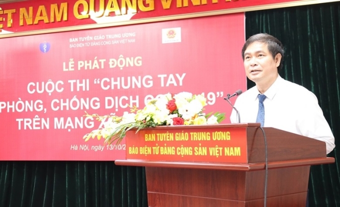 Phó trưởng ban Tuyên giáo Trung ương Phan Xuân Thủy phát biểu chỉ đạo. (Ảnh: CPV)