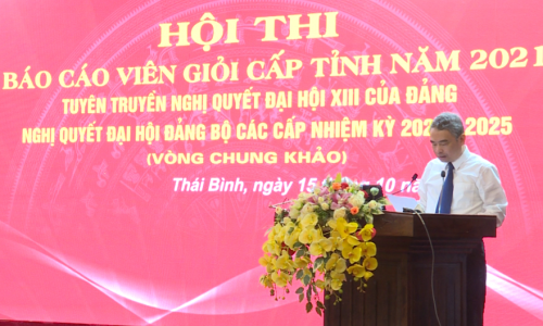 Thái Bình: Chung khảo Hội thi báo cáo viên giỏi toàn tỉnh năm 2021