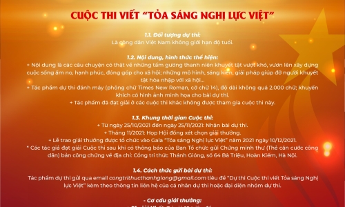 Chương trình “Tỏa sáng nghị lực Việt” năm 2021