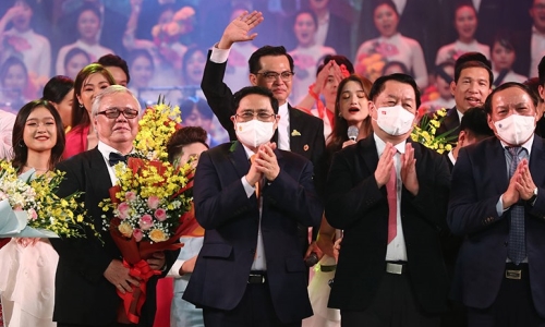 Thủ tướng Phạm Minh Chính dự chương trình nghệ thuật đặc biệt chào mừng Hội nghị Văn hóa toàn quốc