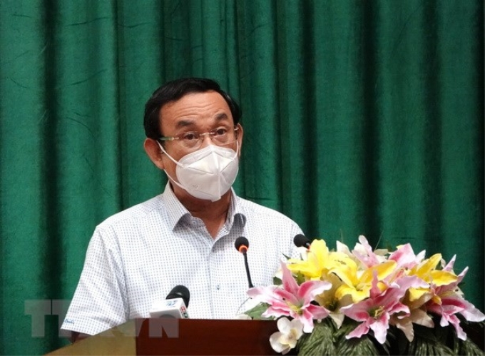 Đồng chí Nguyễn Văn Nên phát biểu tại Hội nghị. (Ảnh: TTXVN)