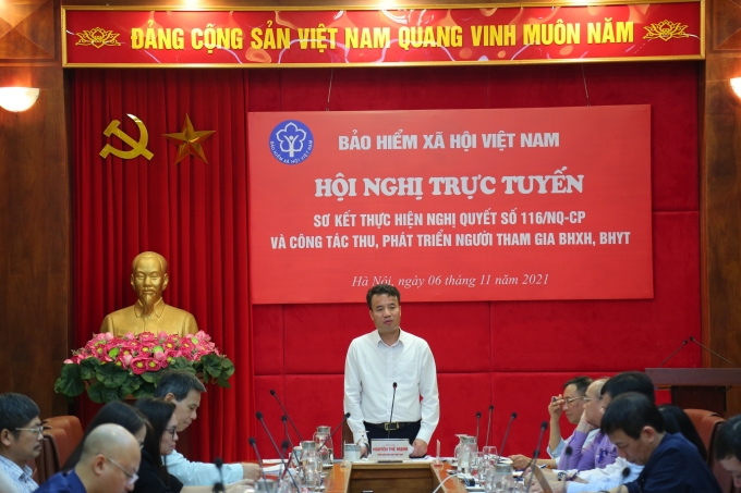 Tổng giám đốc BHXH Việt Nam Nguyễn Thế Mạnh chủ trì hội nghị.