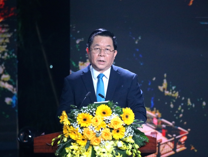Đồng chí Nguyễn Trọng Nghĩa, Bí thư Trung ương Đảng, Trưởng Ban Tuyên giáo Trung ương phát biểu tổng kết đánh giá Cuộc thi. (Ảnh: TA)