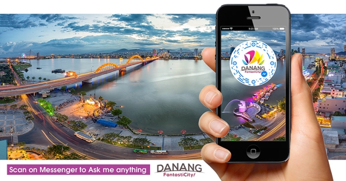 Tháng 11/2017, TP Đà Nẵng ra mắt ứng dụng Chatbot Danang Fanstaticity với rất nhiều tiện ích. (Ảnh: nhandan.vn)