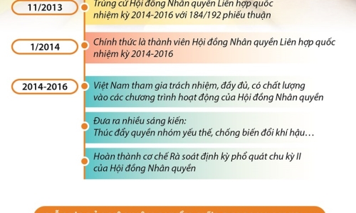 [Infographics] Việt Nam ứng cử làm thành viên Hội đồng Nhân quyền LHQ