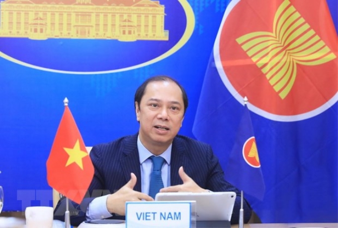 Thứ trưởng Bộ Ngoại giao Nguyễn Quốc Dũng. (Ảnh: Lâm Khánh/TTXVN)