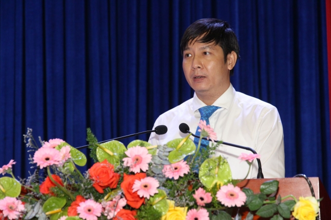 Bí thư Tỉnh ủy, Chủ tịch HĐND tỉnh Nguyễn Thành Tâm phát biểu chỉ đạo tại hội nghị.