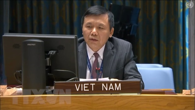 Đại sứ Đặng Đình Quý, Trưởng Phái đoàn đại diện Việt Nam tại Liên hợp quốc. (Ảnh: Hữu Thanh/TTXVN)